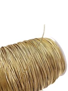 เชือกยางยืดโพลีเอสเตอร์สีทองเมทัลลิกแบบถัก เป็นมิตรกับสิ่งแวดล้อม สำหรับใช้ในงานสิ่งทอภายในบ้าน กระเป๋า เสื้อผ้า รองเท้า - Product Image 4