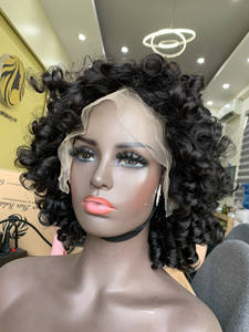 Cabello humano real de Vietnam Factory 8-32 pulgadas Remy Virgin Hair Spring Curly Lace Front Peluca con trama única de color natural - Product Image 4