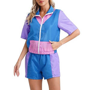 Conjunto de Chaqueta y Pantalones Cortos Deportivos de Secado Rápido y Transpirables para Mujer, Conjunto Corto Cortavientos - Product Image 3