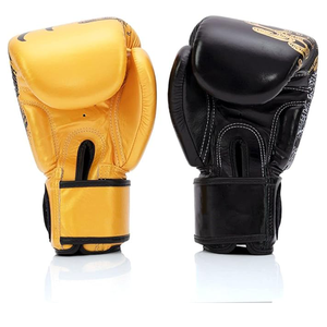 Gants de combat personnalisés en PU, gants de boxe en cuir artificiel de qualité supérieure, sangle de poignet réglable, rembourrage absorbant les chocs pour la fermeture - Product Image 2