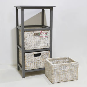 Artex Dong Thap Usine À La Main Seagrass Jacinthe D'eau Armoire Organisateur De Stockage Étagère Unité Modèle HG1096A-1GY - Product Image 3