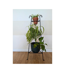 Support à plantes en fer forgé à 3 niveaux, présentoir décoratif en métal pour pots de fleurs, pour l'intérieur, l'extérieur, la maison, le jardin, le balcon, la terrasse - Product Image 1