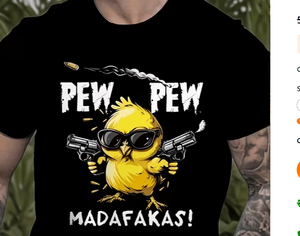 T-shirt pour homme avec imprimé amusant « Puff Puff Chick » - Poussins de dessin animé humoristiques et adaptés à un usage quotidien, sport, gym, décontracté, col rond, taille S - Product Image 2