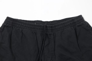 Streetwear Men Faded Blank Above Knee Shorts <b>Black</b> Cotton Soft Made Acid Wash Effect Drawstring Waist Sports Style Professional - Product Image 5