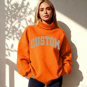 Pull à col montant pour femme, confortable, en tissu brossé doux, coupe décontractée, ajustement facile, idéal pour la chaleur au quotidien - Product Image 4