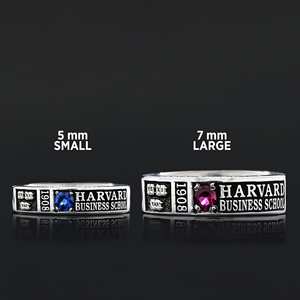 Bague d'école BOJ 035 personnalisée en argent et diamant, cadeau unisexe pour la remise des diplômes universitaires, occasions de fête, prix bas - Product Image 5