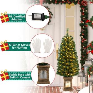 Décoration de fête d'arbre de Noël en pot de 4 pieds pour les fêtes de fin d'année - Product Image 5