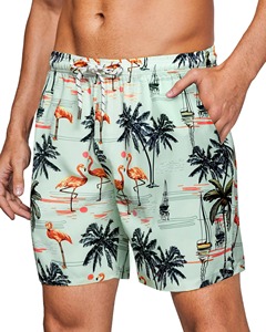 Customized Men's High Quality Summer Beach Shorts <b>Mid</b> Print Board Shorts Canvas Waterproof Double <b>Layer</b> Lining Anti-Wrinkle - Product Image 5