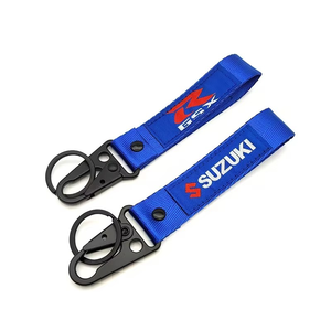 Woven Material Fashion Embroidery Double-Sided Key Chain Habi with <b>Hook</b> & Custom Logo Sublimation Printing Medal <b>Clip</b> Beauty - Product Image 2