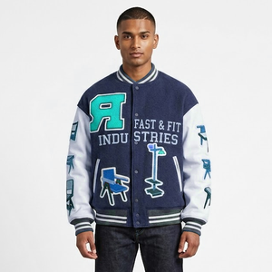 Popular Design Factory Wholesale Plus Size High Quality Long Sleeves Winter Wear <b>Smart</b> Stylish College Baseball <b>jacket</b> for men - Product Image 1
