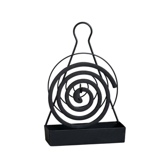 Black Metal Coil Incense Holder with Spiral Design for Aromatherapy and Anti-Odor Use Coil Burner Handmade On Sale - Product Image 1