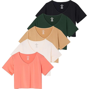 เสื้อครอปท็อปแฟชั่นยุโรปสำหรับผู้หญิง เสื้อยืดโอเวอร์ไซส์ลำลอง ผ้าฝ้าย เสื้อผ้าสตรีทแวร์ ขายส่ง ผู้ผลิต รับผลิตแบบ OEM - Product Image 3