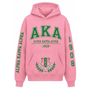 Alpha Kapa Alpha for Winter Embroidered <b>Hoodie</b> Sorority Sweatshirt <b>Pink</b> Green Greek Life Stylish Everyday Pullover - Product Image 3