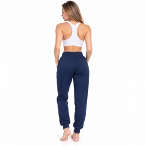Pantalones Deportivos de Forro Polar de Poliéster Suave y Transpirable con Cordón en la Cintura para Mujer, Pantalones Deportivos Transpirables para Gimnasio y Entrenamiento con Bolsillos Laterales - Product Image 3