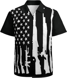 Camisa de hombre con cuello abierto, manga corta, estampado tropical hawaiano, informal, con botones, para playa, verano, colorida, top de verano para hombre - Product Image 2