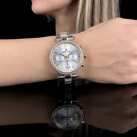 Montre de luxe pour femme avec mouvement mécanique ETA, boîtier en acier inoxydable 30 mm, cadran analogique en verre, résistance à l'eau 100 bars, lunette sertie de diamants, bouton poussoir