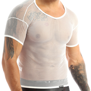 Men <b>Mesh</b> Casual T <b>Shirt</b> Breathable Texture Lightweight Summer Daily Wear Top Men's <b>Mesh</b> Training T <b>Shirt</b> Short Sleeve - Product Image 3