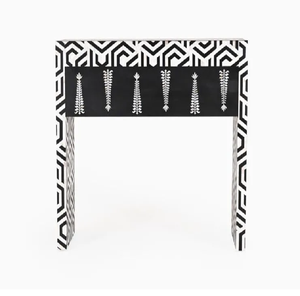 Console de bureau vert éclatant avec incrustation en os, dotée de trois tiroirs et d'un motif de bordure en feuilles de vigne, disponible en gros - Product Image 6