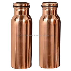 Auténtica botella de agua de cobre puro de la mejor calidad para uso en el hogar y la Oficina Agua potable directa aplicable recién llegada India - Product Image 2