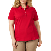 Top de Punto Informal de Talla Grande para Mujer, Color Sólido, 100% Algodón con Mezcla de Spandex, Transpirable, Manga Corta, OEM, ODM, Personalizado