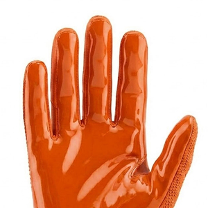 Guantes de Fútbol Americano con Pedrería, Estilo Nuevo, Color Naranja, Guantes Deportivos de Alta Calidad con Pedrería para Hombre - Product Image 5