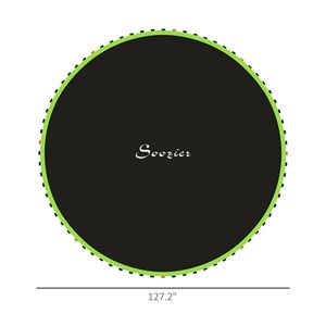 Tappeto di Ricambio Verde Rettangolare per Trampolino da 12FT Compatibile con 72 Ganci a V e Molle da 5.5 Pollici (Molle e Telaio Non Inclusi) - Product Image 3