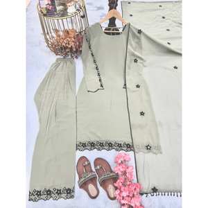 Designer <b>Modest</b> Sets Party Wear <b>Top</b> with Plazzo Elegant and Stylish - Product Image 1