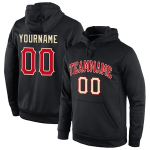 Wholesale Direct Industry New Design Custom Stitched Black <b>Red</b>-Sports Pullover Sweatshirt <b>Hoodie</b> - Product Image 1