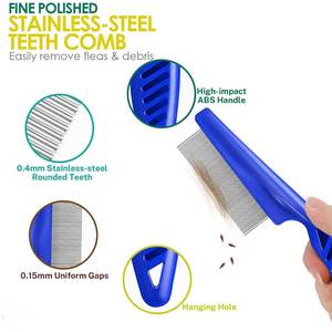 Material resistente al óxido para un uso duradero, peine para el cuidado de mascotas, herramienta de aseo para uso doméstico y profesional, peine para el cuidado de mascotas - Product Image 3