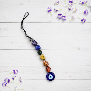Décoration de porte et de voiture en cristal des sept chakras, certifiée - Product Image 1