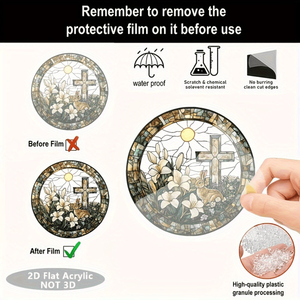 CIFbuy Attrape-soleil Lapin de Pâques à suspendre à la fenêtre, en acrylique, style bohème, décoration de porche, cadeau, TikTok pour le service de retrait Temu - Product Image 6