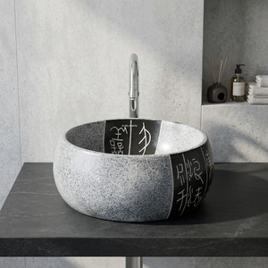 Lavabo de Cerámica Negro Mate Moderno para Encimera, Lavabo de Baño Premium con Accesorio de Drenaje - Product Image 3