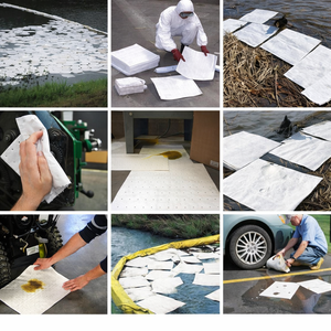 N-FIBER P45 Almohadillas Absorbentes de Aceite de Alta Absorción 1.6L, Control de Derrames de Aceite Industrial, Hidrofóbicas, 100 Almohadillas/Caja, Ecológicas - Product Image 3