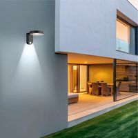 Lámpara de Pared LED SMD con Energía Solar para Exteriores, Sensor de Movimiento PIR, IP44 Impermeable, 4100K Blanco Neutro, 1 Año de Garantía