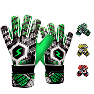 ถุงมือผู้รักษาประตูฟุตบอล BLACK RACING GEAR ระดับมืออาชีพ ทำจากยางลาเท็กซ์ สายรัดข้อมือปรับได้ บรรจุภัณฑ์พร้อมโลโก้สั่งทำได้ จำหน่ายแบบขายส่ง - Product Image 1