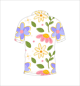 เสื้อโปโลผู้ชายลายดอกไม้ผีเสื้อ พิมพ์ลายทั้งตัว แขนสั้น สไตล์ลำลอง สำหรับเล่นกอล์ฟ - Product Image 3