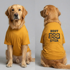 Premium Cotton Round Neck Dog <b>T</b> <b>Shirt</b> In Yellow Color Premium Soft Fabric Comfortable Durable Pet Apparel - Product Image 1