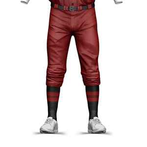 Men's <b>Baseball</b> Uniform Set Red Black Sublimated Jersey Pants With <b>Cap</b> Moisture Wicking All Seasons Apparel Sportswear OEM - Product Image 4