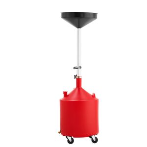 Réservoir de vidange d'huile industrielle de 18 gallons avec entonnoir réglable et roues de vidange d'huile portables - Product Image 1