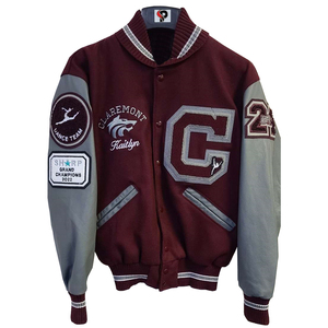 Custom Woolen Chenille Embroidery Patch Oversized Solid Letterman Baseball Varsity <b>Jackets</b> for <b>Men</b> Winter Black & <b>White</b> - Product Image 4