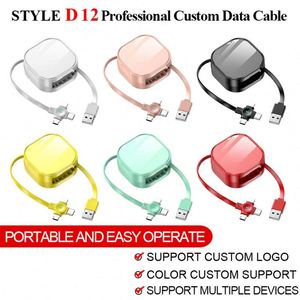 สาย USB พร้อมที่วางโทรศัพท์แบบกำหนดเองได้ 4 in 1 สายไมโคร USB แบบหลายหัว สายชาร์จโทรศัพท์แบบ Type-C พร้อมโลโก้ - Product Image 2