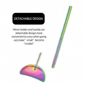 Miroir à cils détachable en acier inoxydable de qualité supérieure, outil pour extensions de cils et maquillage, produits durables pour les professionnels - Product Image 6