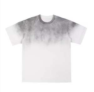 T-shirt pour homme 100 % coton délavé au soleil, coupe ample, imprimé, en coton épais respirant, avec les meilleures caractéristiques, personnalisable (OEM) - Product Image 1