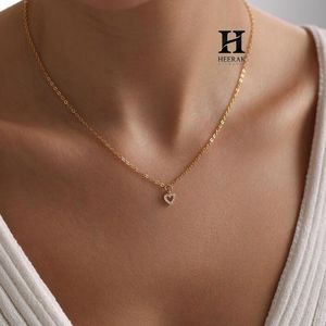 18K Gold Dainty Heart Pendant <b>Necklace</b> Micro Pave Lab Diamond Heart Charm <b>Necklace</b> for Women Jewelry Gift - Product Image 6