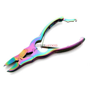 Cortauñas de Podología de Acero Inoxidable de 6 Pulgadas, Color Arcoíris, de Alta Resistencia, para Uñas Gruesas y Micóticas, Tipo Cantilever - Product Image 1