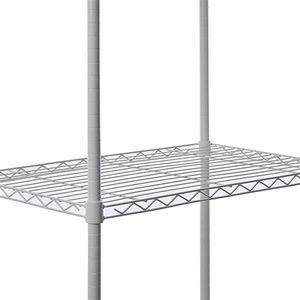 Sistema di Organizzazione Armadio Pieghevole Bianco con Cestini Scorrevoli in Metallo e Tessuto per Conservazione Vestiti in Bagno - Product Image 5