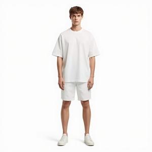 Ensemble court d'été décontracté minimaliste en coton 100% écologique pour hommes - Product Image 4