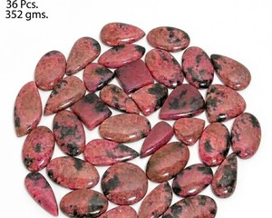 Lote de Cabujones de Rodonita Natural Mixta, Gemas Sueltas Pulimentadas de Varias Formas, Piedras Semipreciosas para Joyería, Venta al Por Mayor - Product Image 3