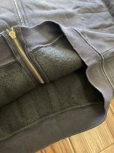 Hoodies Mens Blank Black French Terry Vintage Distressed Acid Wash <b>Zip</b> up Hoodie Men - Product Image 6
