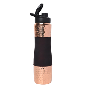 Juego de Botellas de Cobre Pulido Natural Ecológico de Gran Capacidad, Bebedero Metálico Saludable Único con Asa para Beber Directamente, Apto para Líquidos Calientes - Product Image 1